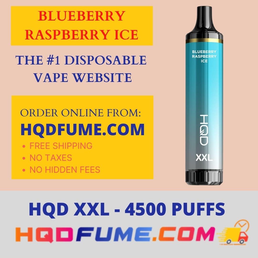 HQD XXL Blueberry Raspberry Ice 4500 Puffs disposable vape