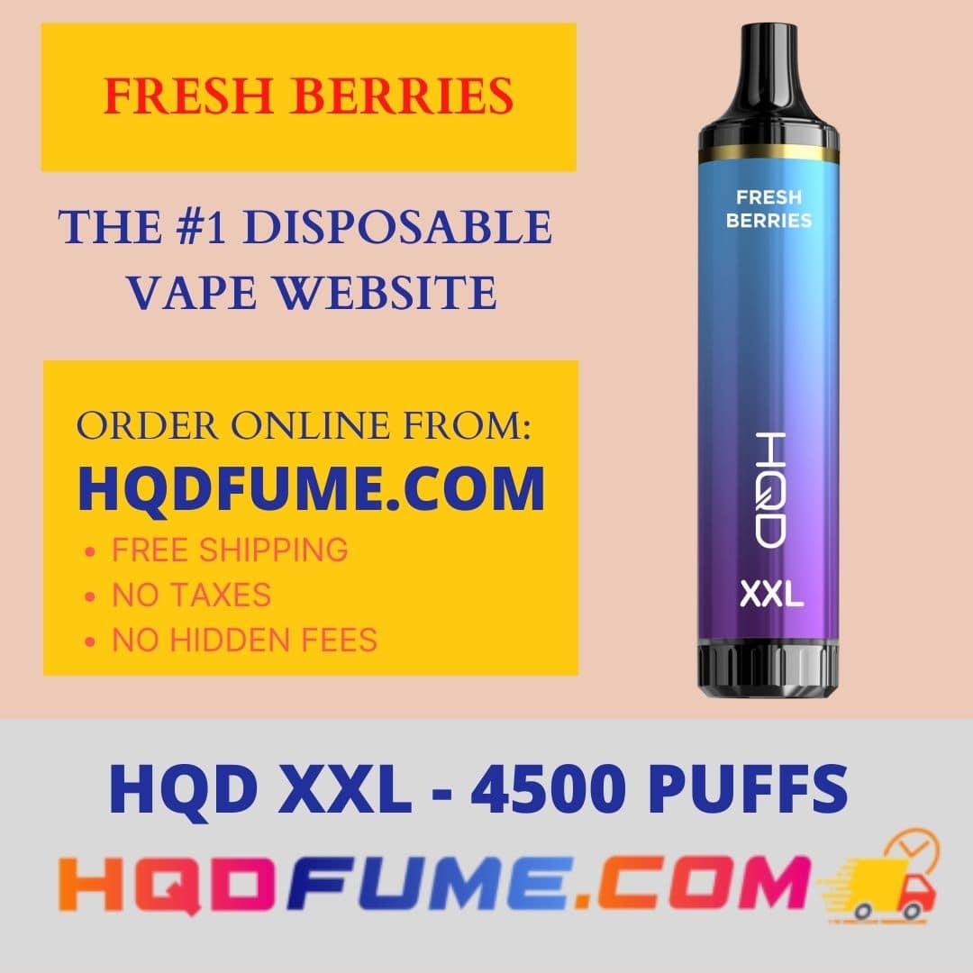 HQD XXL cuvie pro Fresh Berries 4500 Puffs disposable vape
