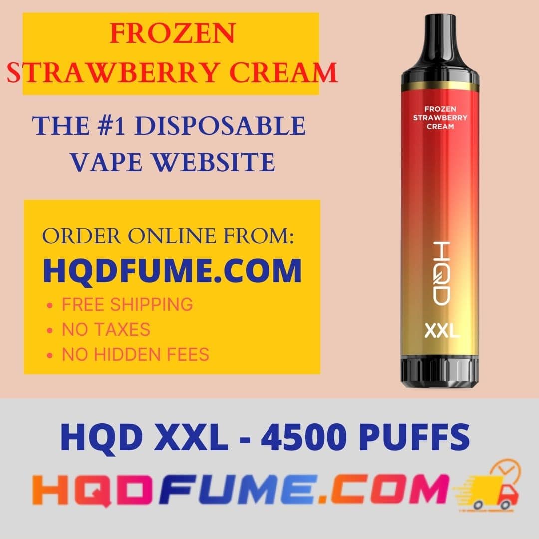 HQD XXL cuvie pro Frozen Strawberry Cream 4500 puffs disposable vape