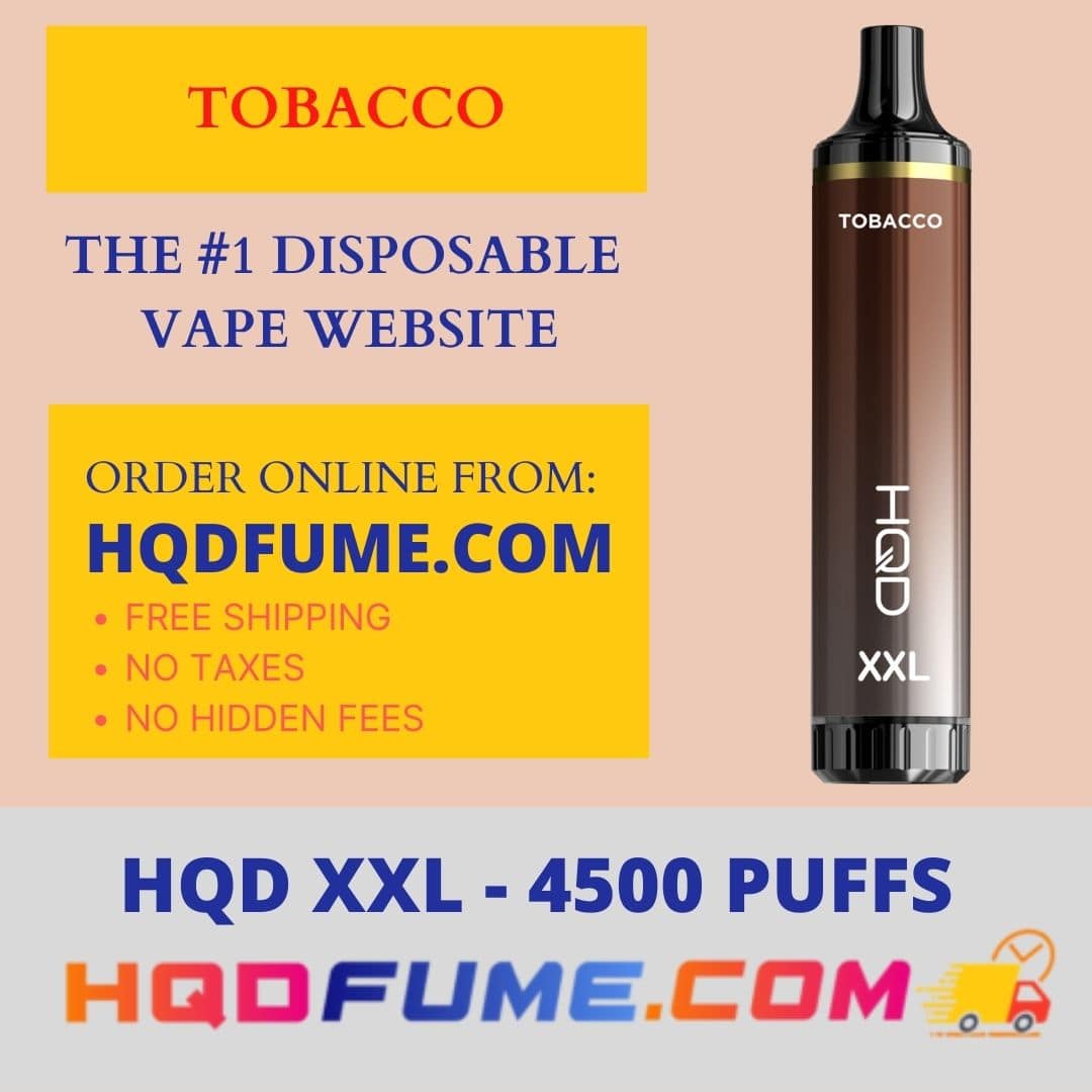 HQD XXL cuvie pro Tobacco 4500 Puffs disposable vape