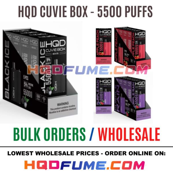 HQD CUVIE BOX - 5500 PUFFS WHOLESALE