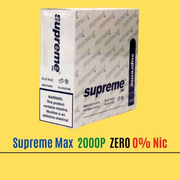 Blue Razz - Supreme Max Zero 0% Nicotine