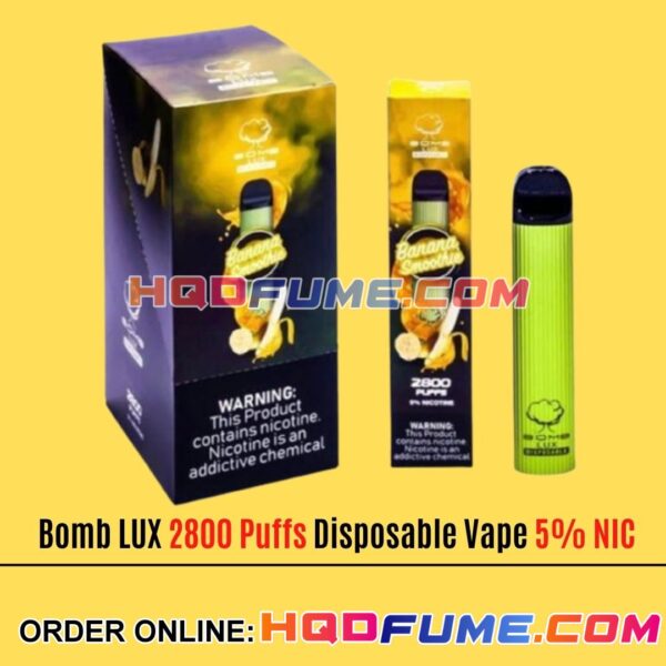Bomb LUX 2800 Puffs Vape - Banana Smoothie