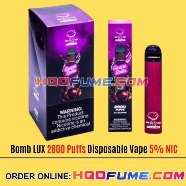 Bomb LUX 2800 Puffs Vape - Grape Soda