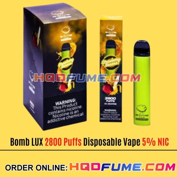 Bomb LUX 2800 Puffs Vape - Strawberry Banana