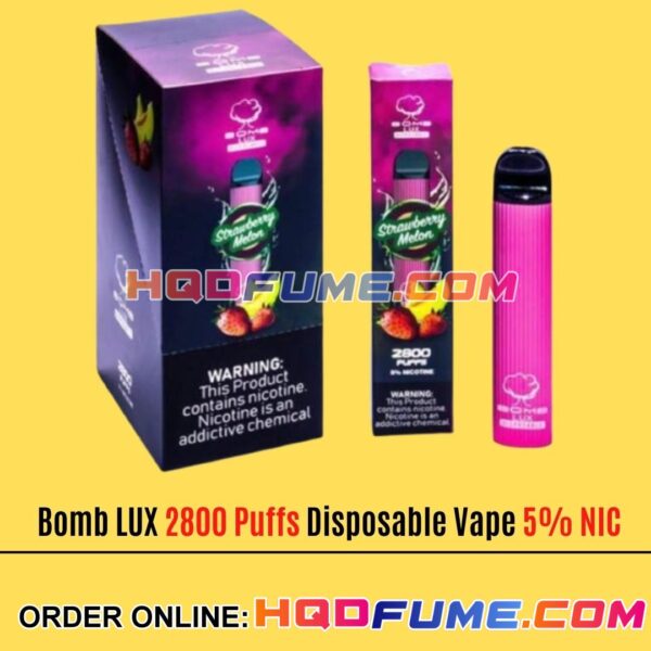 Bomb LUX 2800 Puffs Vape - Strawberry Melon