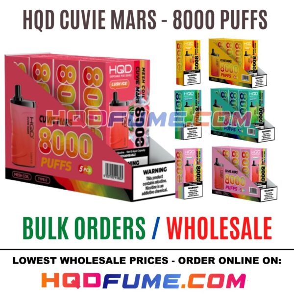 HQD CUVIE MARS - 8000 PUFFS WHOLESALE