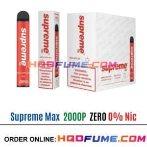 Supreme Max 0% Zero Nicotine - Red Apple